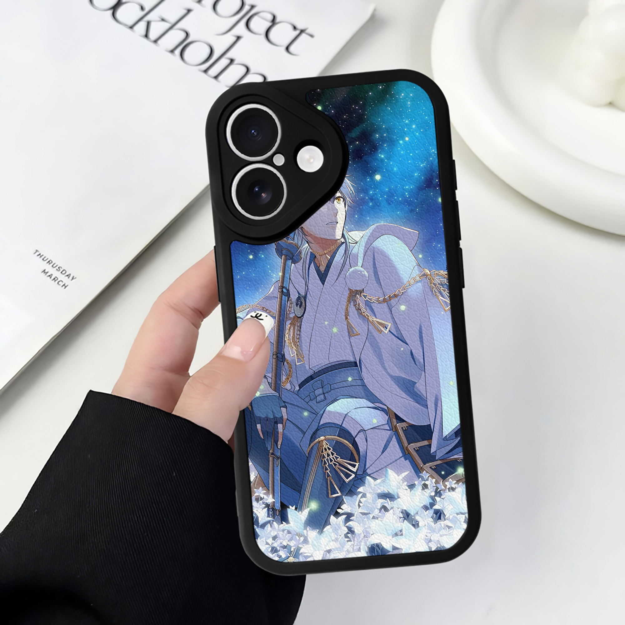 （画像用） 刀剣乱舞 Touken Ranbu 【iPhone 16シリーズ対応】シリコンスマホケース（レザー調） 材質：シリコン